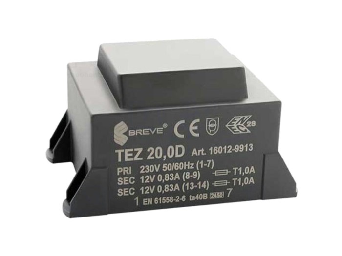 Transformator &icirc;ncapsulat 20VA 230VAC 12V