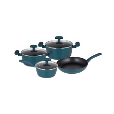 Set vase de gatit Michelino, 7 piese, aluminiu forjat, acoperire antiaderenta,