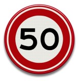 Placuta reflectorizanta cu viteza maxima de 50 km pe ora