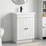 Cumpara ieftin Set de mobilier pentru baie Alb 56 x 37,5 x 81 cm