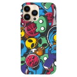 Husa compatibila cu Apple iPhone 13 model Alien masks, Silicon, TPU, Viceversa, Transparent, Carcasa