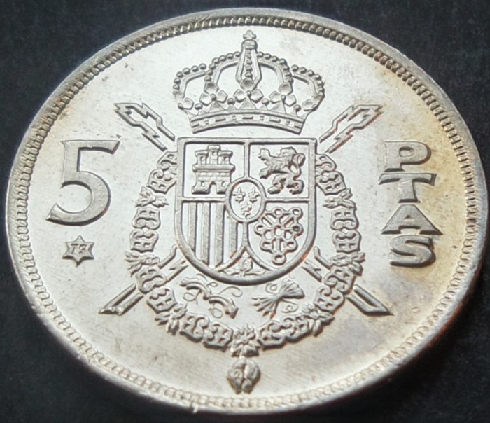 Moneda 5 PESETAS - SPANIA, anul 1979 *cod 1394 D (varianta 1975) = A.UNC