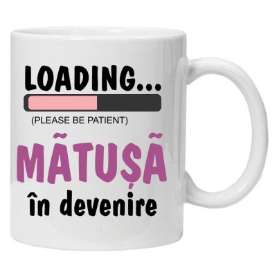 Cana alba personalizata &amp;quot;matusa in devenire&amp;quot;, INOVATIX&amp;reg;. 330ml foto