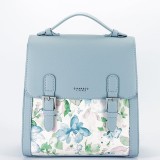 Rucsac albastru deschis cu imprimeu floral DHJ731-3 M11