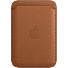 Husa Capac Spate Portofel din Piele Magsafe pentru Iphone Saddle Brown Maro foto