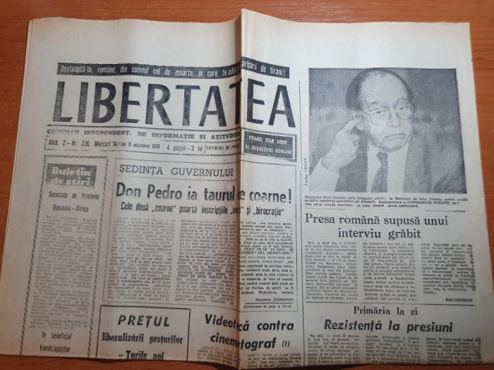 ziarul libertatea 14 - 15 noiembrie 1990