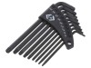 Set 9 Chei Torx C.K T4409 TX08-TX40 Otel Crom-Vanadium, Negru