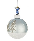 Cumpara ieftin Set 6 globuri brad Craciun sticla polirasina Santa Emmy &Oslash; 8 cm