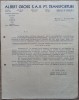 Scrisoare Albert Gross SAR pt Transporturi privind schimbarea numelui, 1942
