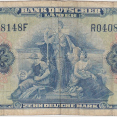 GERMANIA 10 MARK MARCI 1949 F