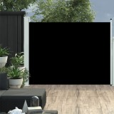 Copertina laterala retractabila de terasa, negru, 140x500 cm GartenMobel Dekor, vidaXL