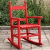 Scaun balansoar copii Gossi, rosu, lemn plop, 3-6 ani, max 110kg. Leagan interior/exterior