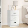 VidaXL Dulap de noapte Alb foarte lucios 38 x 38 x 66 cm Lemn compozit 883378