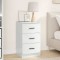 vidaXL Dulap de noapte Alb foarte lucios 38 x 38 x 66 cm Lemn compozit 883378