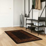 vidaXL Covor Runner MARSA Negru 80 x 100 cm Poliester și PVC 42023286