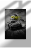 hustle_mxm_14|Motivational Canvas Poster, GT-R Night Drive Art, "Crave Success" Quote, Fuel Your Hustle 2025 | A4 (21 x 29.7 cm) - hustle_mxm_14