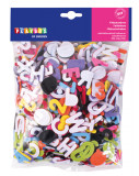 Set 500 de litere colorate adezive din fetru, creatie, gradinita si scoala, PLAYBOX