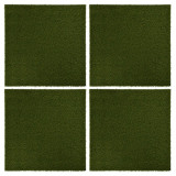 Plăci de iarbă artificială, 4 buc., 50x50x2,5 cm cm, cauciuc, mia