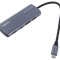 Hub USB LOGILINK USB A x2 USB C x3 gri 10Gbps PD USB 3.2 Gen 2