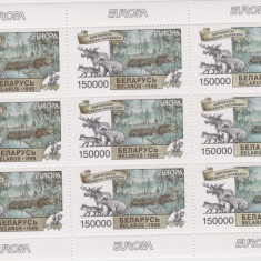 BELARUS 1999 EUROPA CEPT -REZERVATII -FAUNA Serie 2 timbre in 2 coali de 9 MNH**