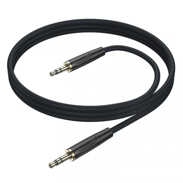 Cablu Audio 3.5mm - 3.5mm Borofone BL23 Refinado, 1m, Negru