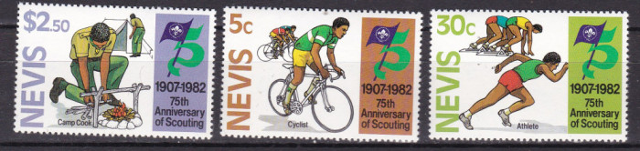 Nevis 1982 scouting sport MI 77-79 MNH