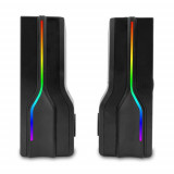 Sistem audio portabil pentru gaming, Media-Tech COBRA PRO ARAGOR 2.0 MT3175, Iluminare RGB, Bluetooth, Negru, Media Tech