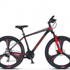Bicicleta MTB Umit Accrue 2D, cadru 18", culoare negru/rosu, roata 27.5", cadru PB Cod:32756180001