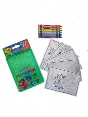 Set Creioane Multicolor Giochi Preziosi Pj Masks Travel Pack 6 Washable Crayons 40 Activity Sheets foto