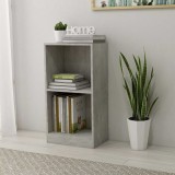 Biblioteca Gossi Gri Beton 40x24x75 cm, 2 Nivele, Lemn Prelucrat - Rafturi Carti Living