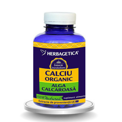 Calciu Organic, 120cps, Herbagetica foto