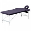Masa de masaj pliabila, 2 zone, violet, aluminiu GartenMobel Dekor, vidaXL