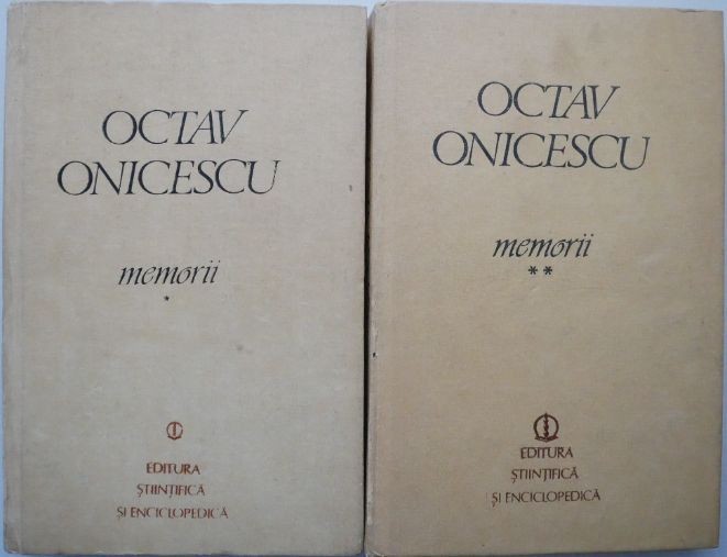 Memorii (2 volume) &ndash; Octav Onicescu