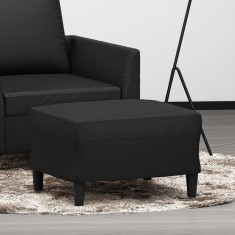 vidaXL Taburet, negru, 60x50x41 cm, piele ecologică