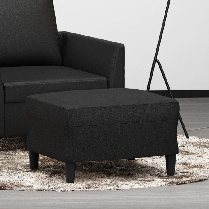 vidaXL Taburet, negru, 60x50x41 cm, piele ecologică