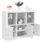 Gossi servanta cu lumini led, 3 buc., alb, lemn prelucrat