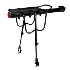 Suport portbagaj pentru bicicleta, aluminiu, 55x14,5x35-45cm, negru