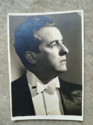Foto MIRCEA LAZAR 1940 Opera Romana Bucuresti semnatura 8,5 x 6 cm Prim Tenor foto