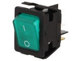Comutator Basculant Verde ON-OFF 16A/250VAC 20A/28VDC