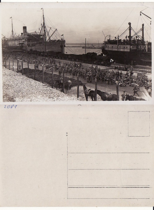 Constanta - Portul-Vapoare, tren, trupe germane-militara WWI, WK1-RR