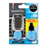 Odorizant auto Aroma Car Aroma Supreme DUO Aqua, pentru grila de ventilatie orizontala si verticala, intensitate reglabila, parfum pana la 60 zile,