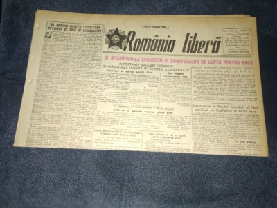 ZIARUL ROMANIA LIBERA 31 AUGUST 1950 RAZBOI COREEA foto