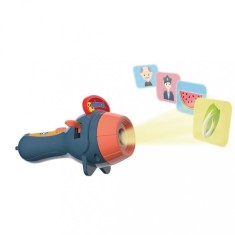 Set jucarie educativa, flippy, proiector tip lanterna pentru copii, 6 teme, 48 de imagini, cutie depozitare, +3 ani, albastru