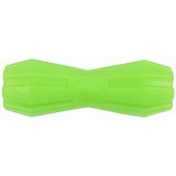 Jucarie din cauciuc eco pentru caini, forma de Gantera cu Gaura, 15 cm, verde