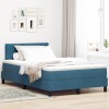 VidaXL Pat cu arcuri cu headboard Albastru &icirc;nchis 120 x 200 cm Catifea 3342714