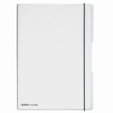 CAIET MY.BOOK FLEX A4 2X40F DICTANDO+PATRATELE TRANSPARENT CU LOGO NEGRU, Herlitz