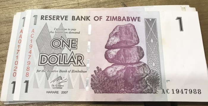 (ORIX) Zinbabwe 1 dolar dollars 2007