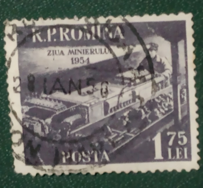 Romania 1954 LP 365 ziua minerului 1v stampilat