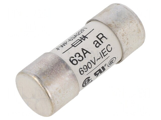 Siguranță ardere rapidă 63A 690V 22,2x58mm