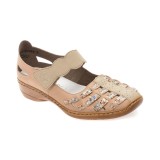 Pantofi RIEKER bej, 41369, din piele naturala